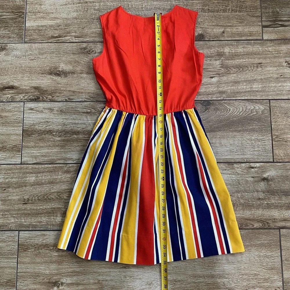 Vintage Mod Hippie Swirl Sleeveless Dress - Picture 6 of 11